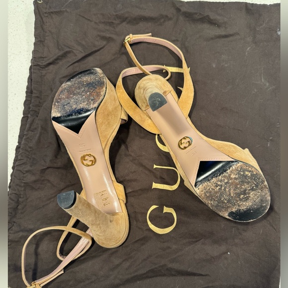 High Heels but very comfy Caramel Platform Gucci! As new! Used only twice! - Picture 8 of 13